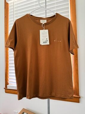 Sezane women Rust Brown Crewneck Tee
